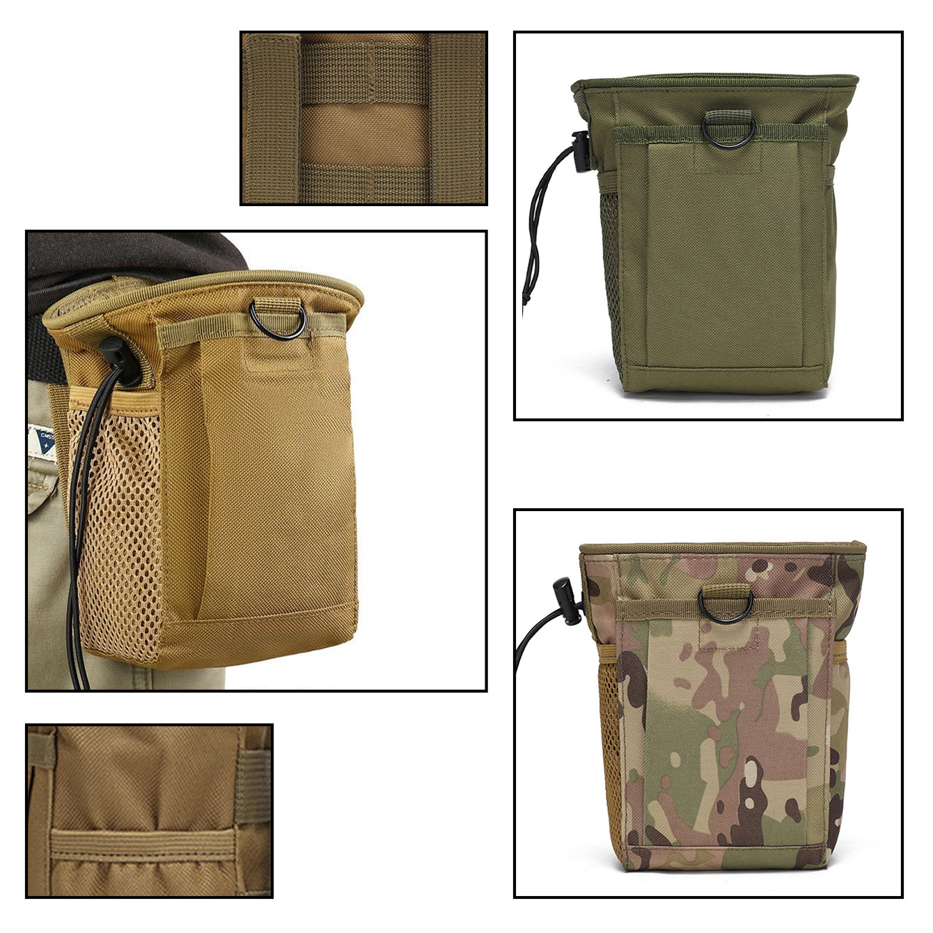Outdoor Hunting Belt - Tas MOLLE kamuflase 3-5L rompi tas