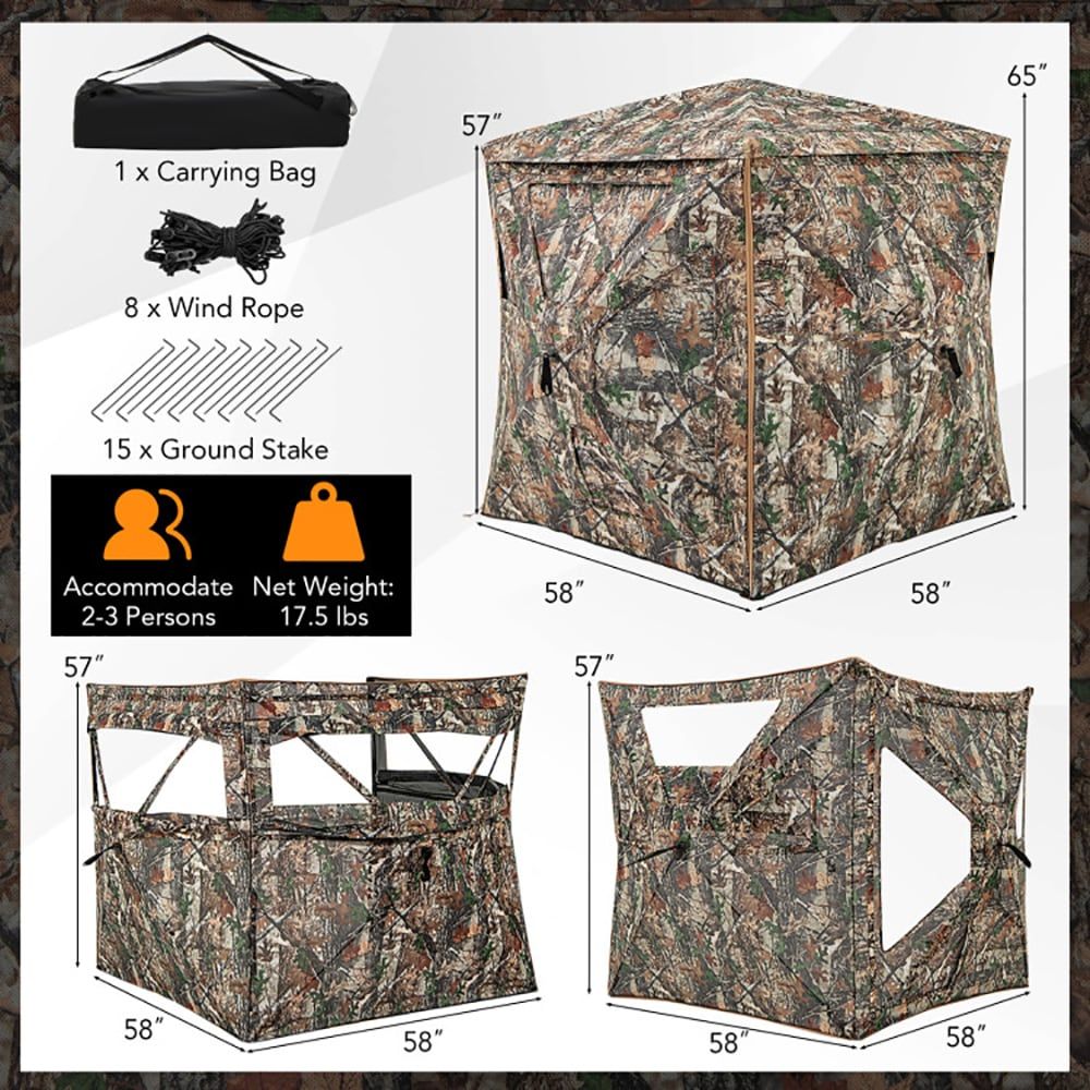 Hunting & Outdoor Supplies - Tenda Berburu 5-in-1 yang Dapat Dilepas,