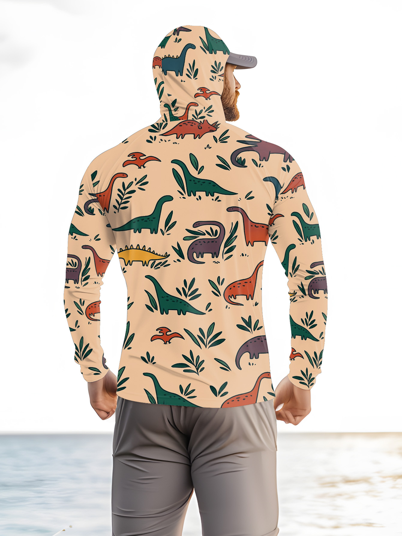 Kaos hoodie mancing untuk pria - Hunting & Outdoor Supplies ulasan dan harga