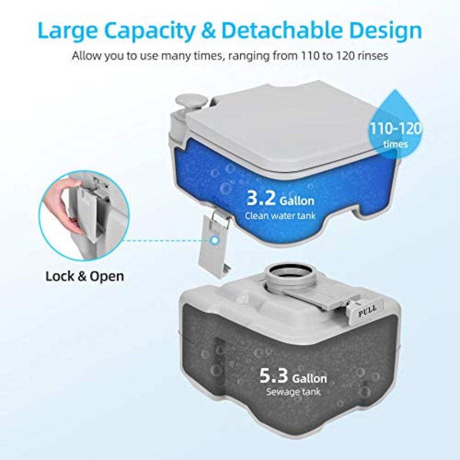 Toilet Portabel untuk Berkemah - Hunting & Outdoor Supplies ulasan dan harga